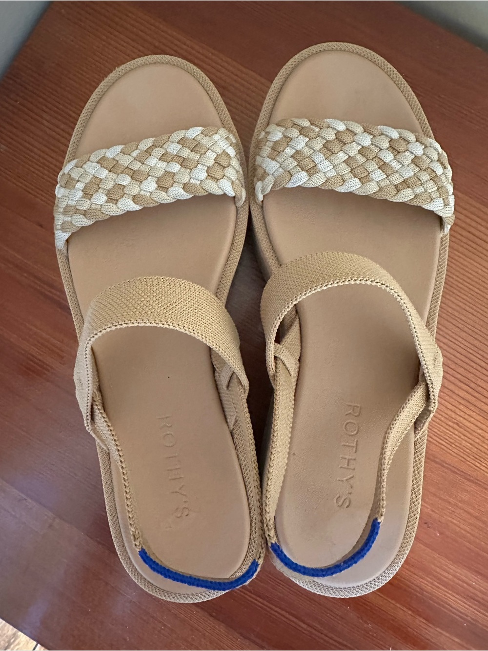 Rothy’s Woven Strap Tan Platform Sandals - Women - Picture 5 of 5